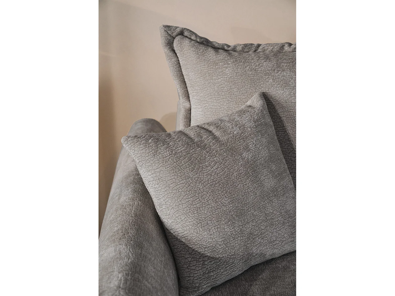 Canapé d'angle convertible – Angle à gauche – chenille grise – CUSHI