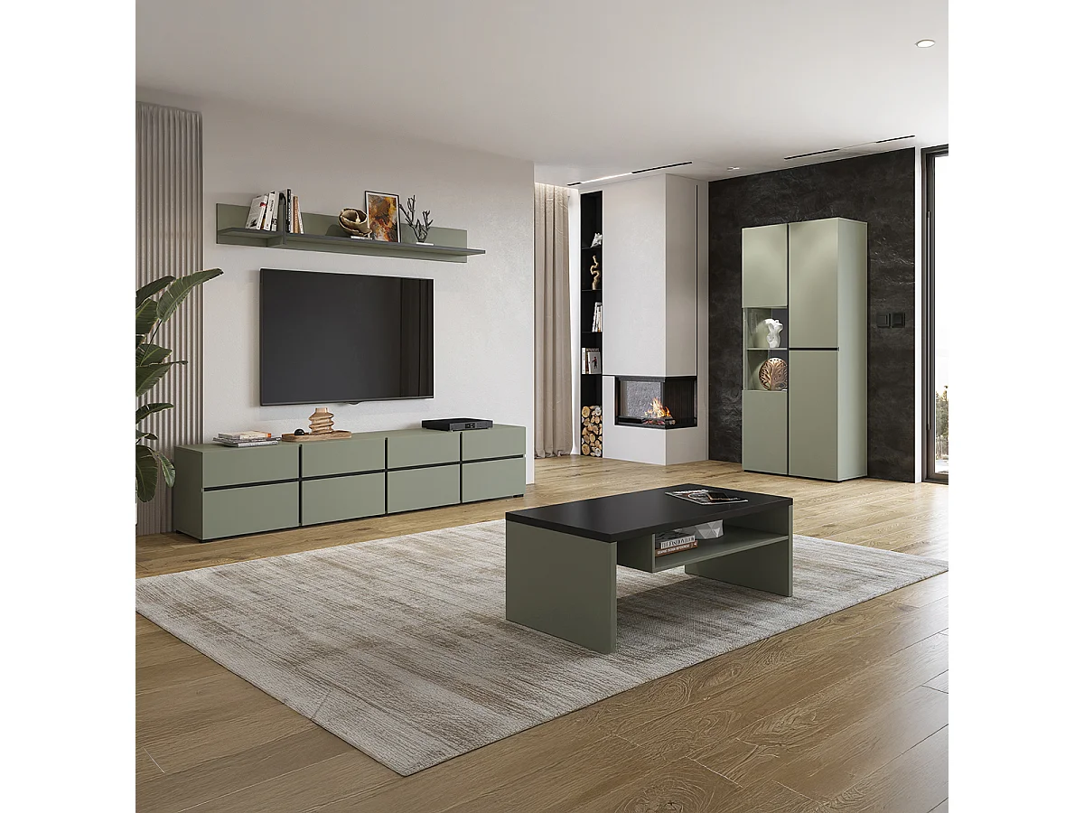 Vaisselier 2 portes Lilia Vert