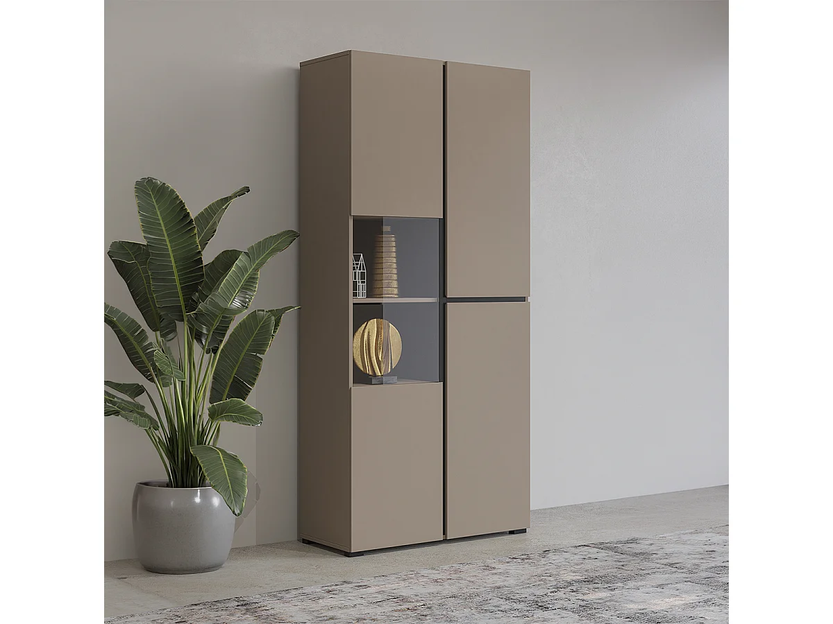 Vaisselier 2 portes Lilia Taupe