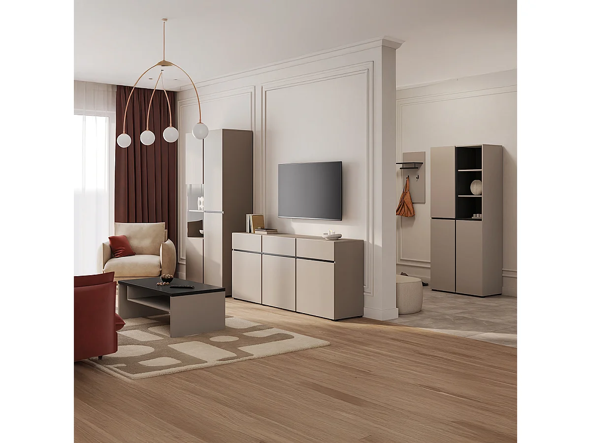 Vaisselier 2 portes Lilia Taupe