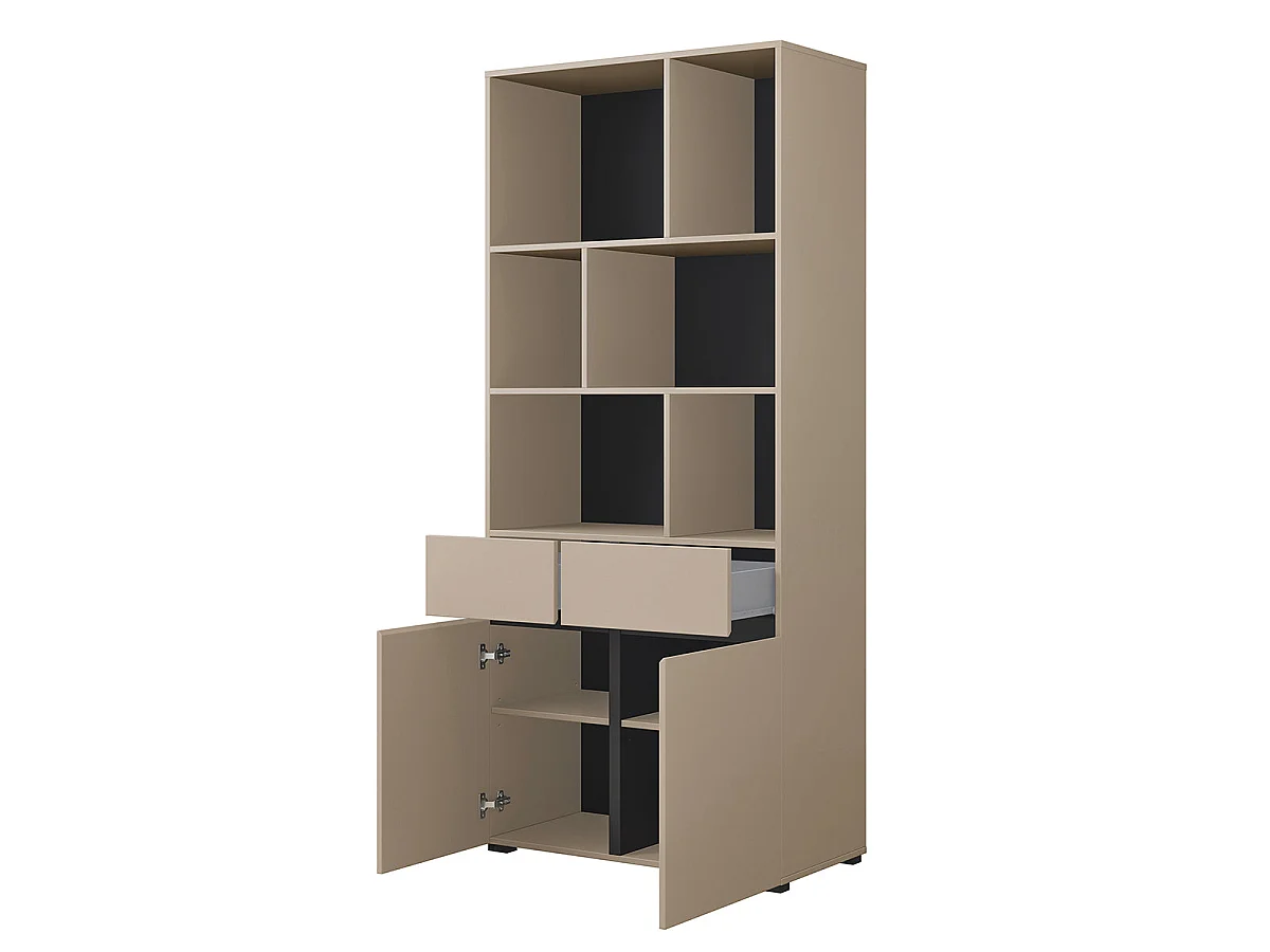 Liberia 2 ante 1 cassetto Lilia taupe 190cm