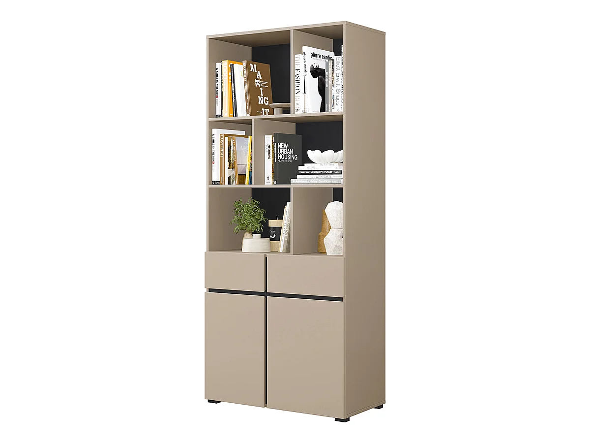 Liberia 2 ante 1 cassetto Lilia taupe 190cm