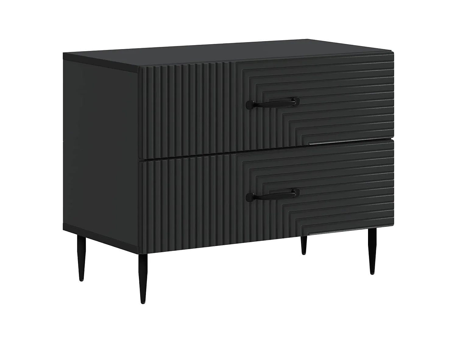 Table de chevet Noir 62 x 34,5 x 47,5 cm Bois d'ingénierie