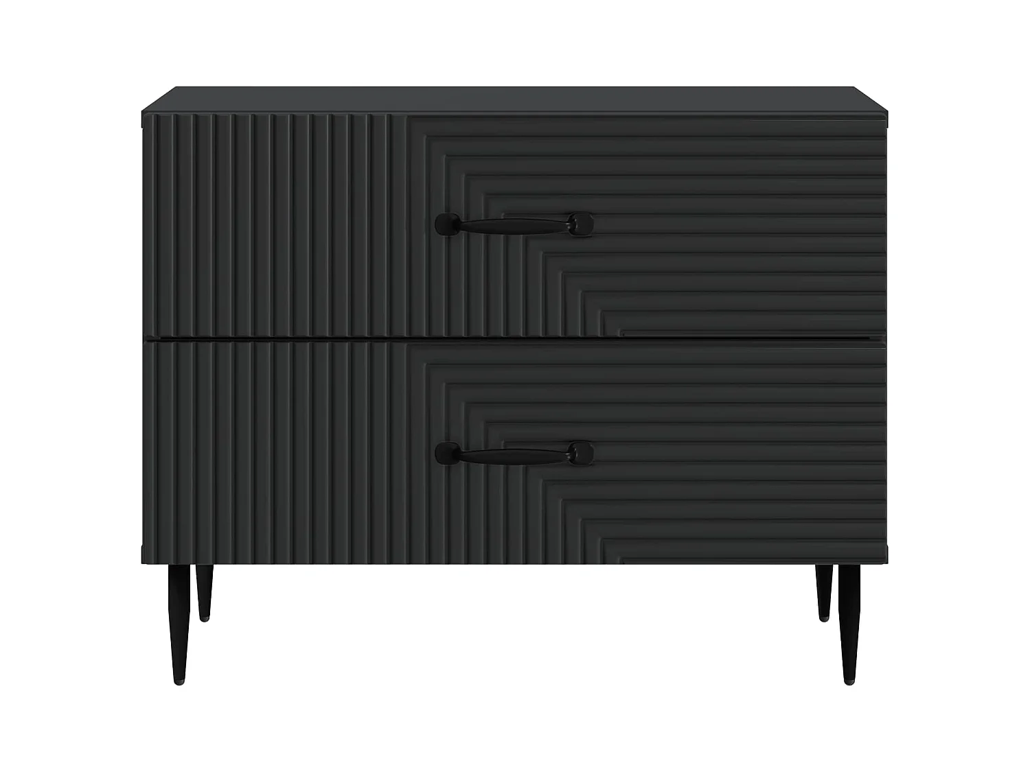 Table de chevet Noir 62 x 34,5 x 47,5 cm Bois d'ingénierie