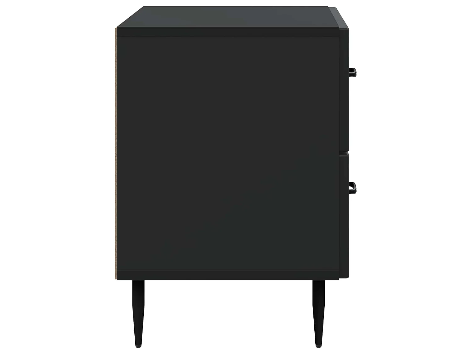 Table de chevet Noir 62 x 34,5 x 47,5 cm Bois d'ingénierie