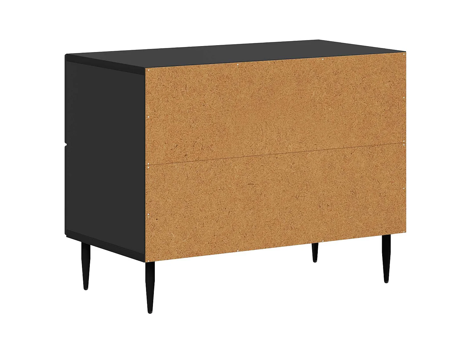 Table de chevet Noir 62 x 34,5 x 47,5 cm Bois d'ingénierie