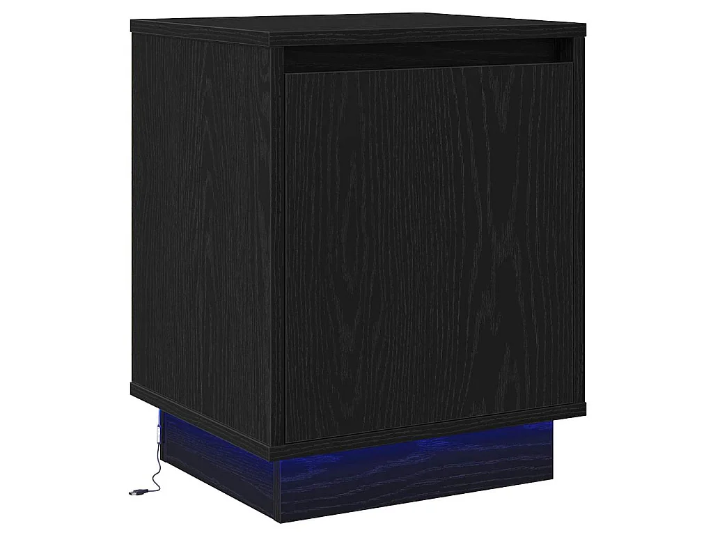 Armario de Noche Negro 39 x 34.5 x 50 cm Madera contrachapada
