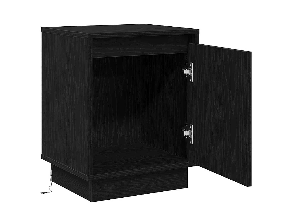 Armario de Noche Negro 39 x 34.5 x 50 cm Madera contrachapada