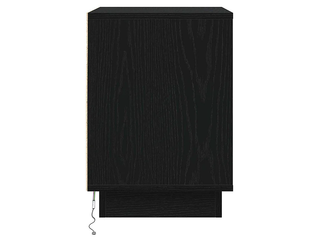 Armario de Noche Negro 39 x 34.5 x 50 cm Madera contrachapada