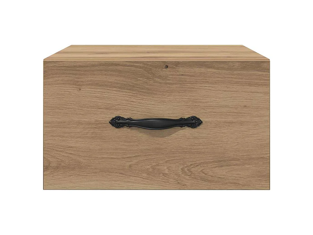 Table de chevet avec tiroir chêne artisanal 35 x 35 x 20 cm