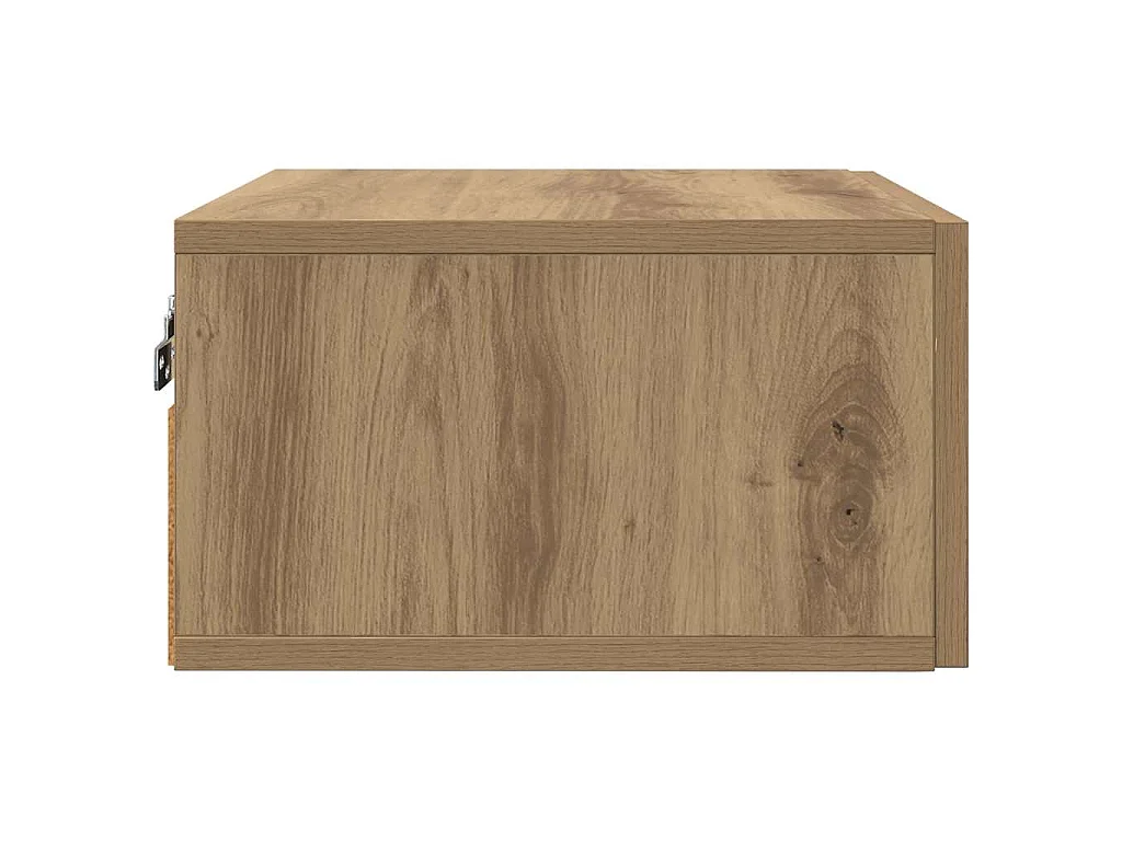 Table de chevet avec tiroir chêne artisanal 35 x 35 x 20 cm