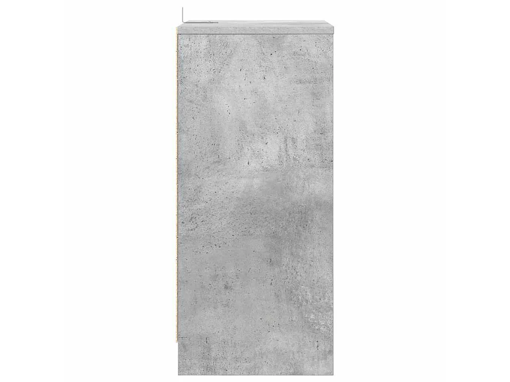 Mesas de noche con cajón 2 piezas Gris Concreto 40 x 30 x 467 cm
