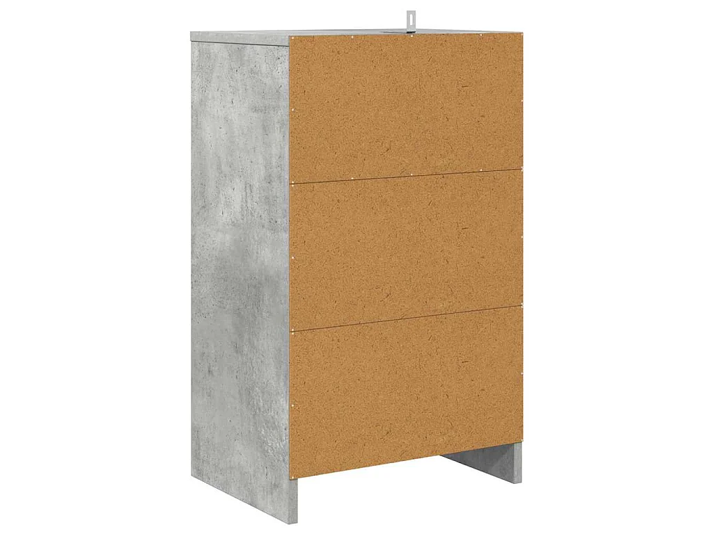 Mesas de noche con cajón 2 piezas Gris Concreto 40 x 30 x 467 cm