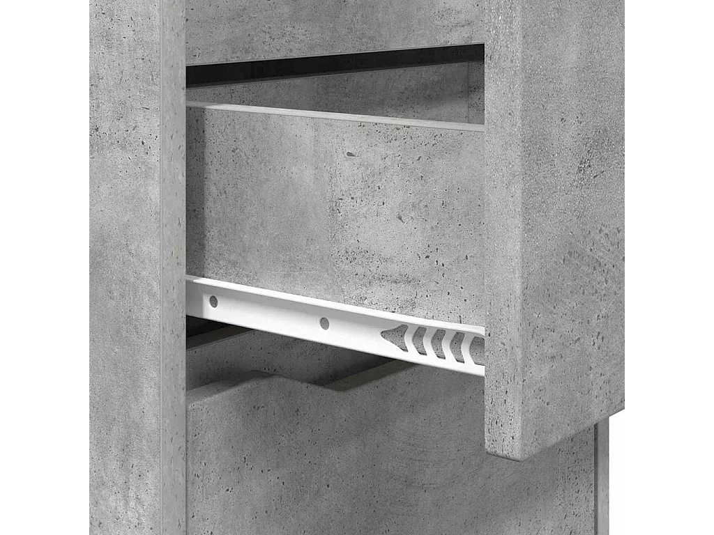 Mesas de noche con cajón 2 piezas Gris Concreto 40 x 30 x 467 cm
