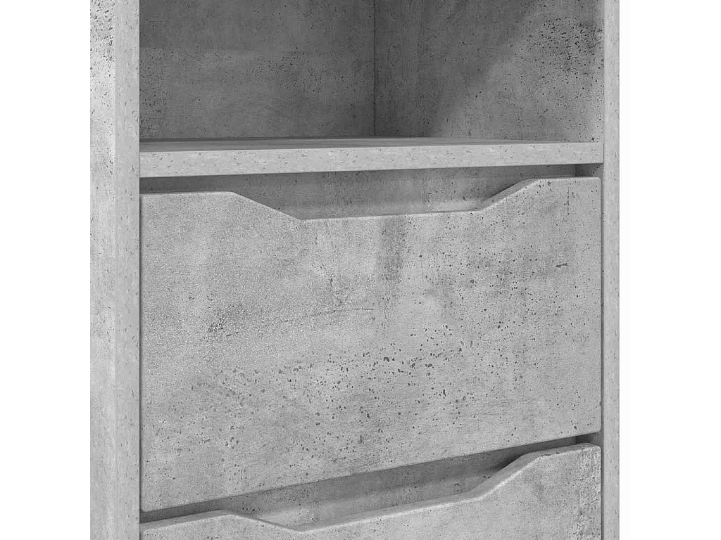 Mesas de noche con cajón 2 piezas Gris Concreto 40 x 30 x 467 cm