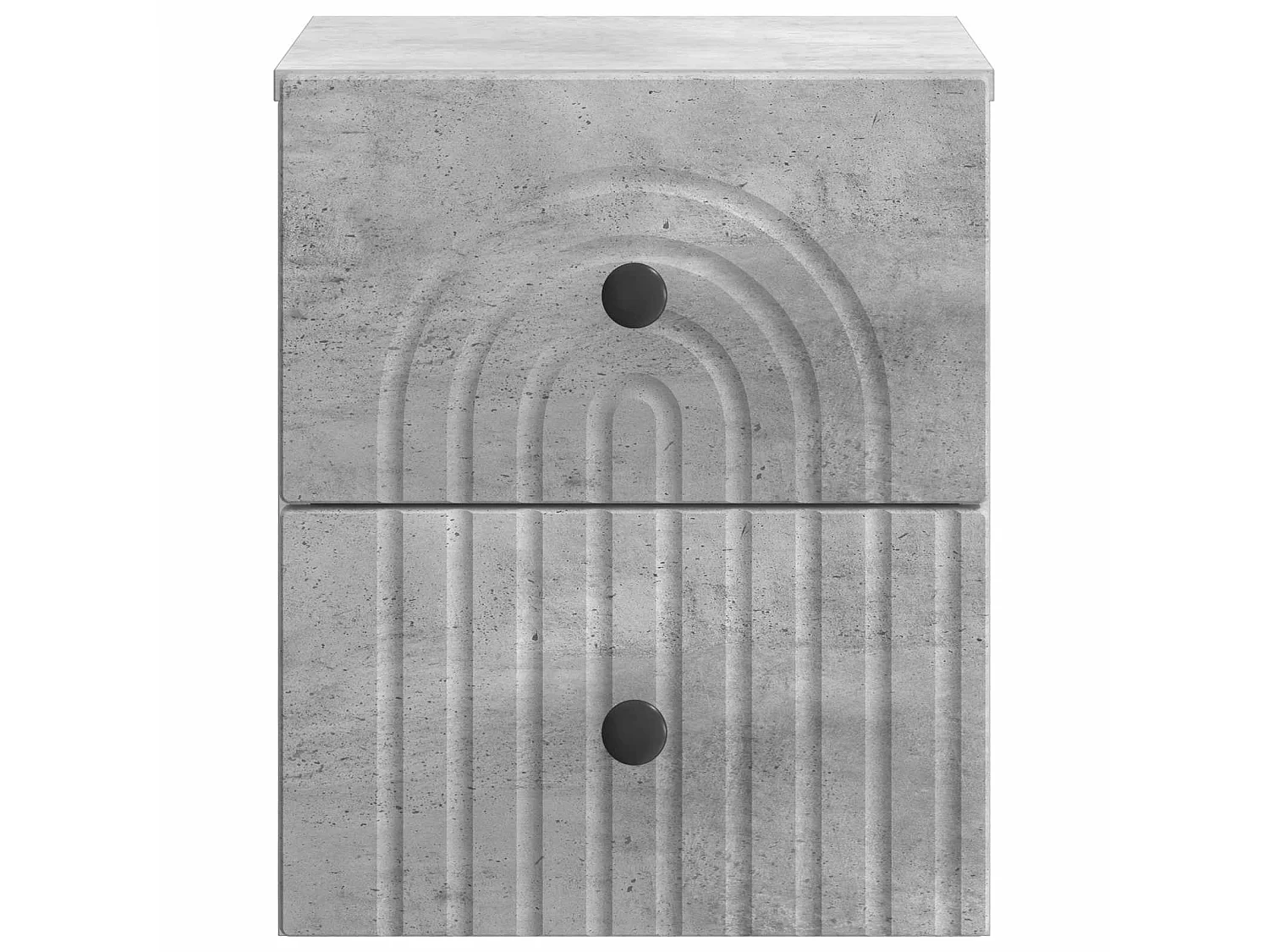 Table de chevet mural 2 pièces Gris béton 33 x 34,5 x 40 cm