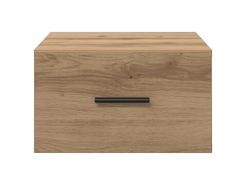 Table de chevet avec tiroir chêne artisanal 35 x 35 x 20 cm