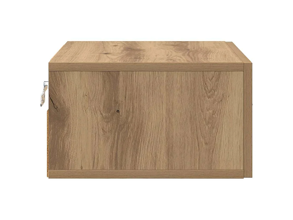 Table de chevet avec tiroir chêne artisanal 35 x 35 x 20 cm