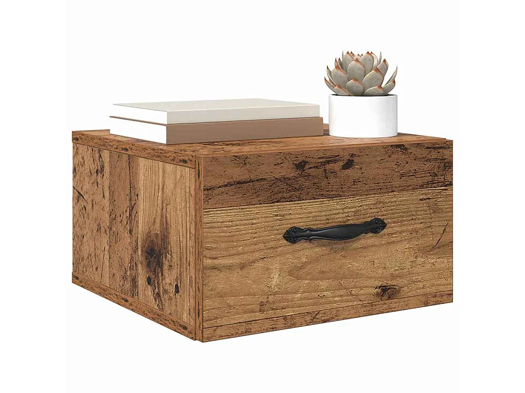 Table de chevet Bois ancien 35 x 35 x 20 cm Bois d'ingénierie