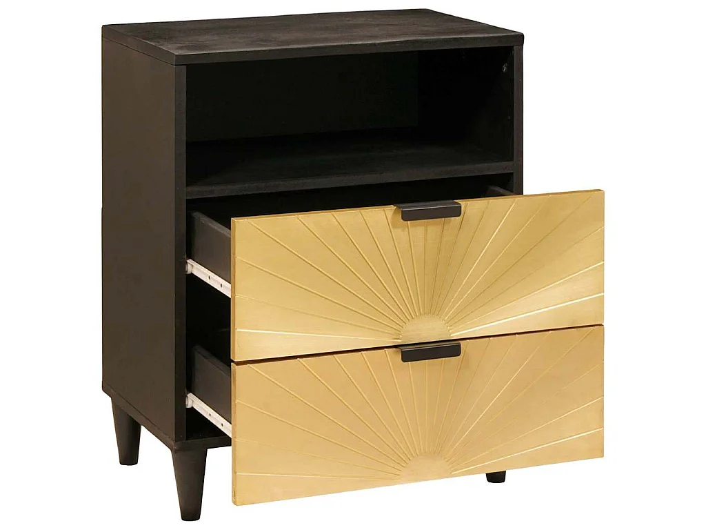 Table de chevet 50 x 33 x 62 cm Bois de mangue massif