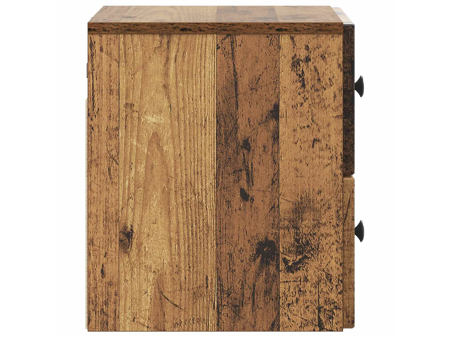 Table de chevet mural 2 pièces Bois ancien 33 x 34,5 x 40 cm