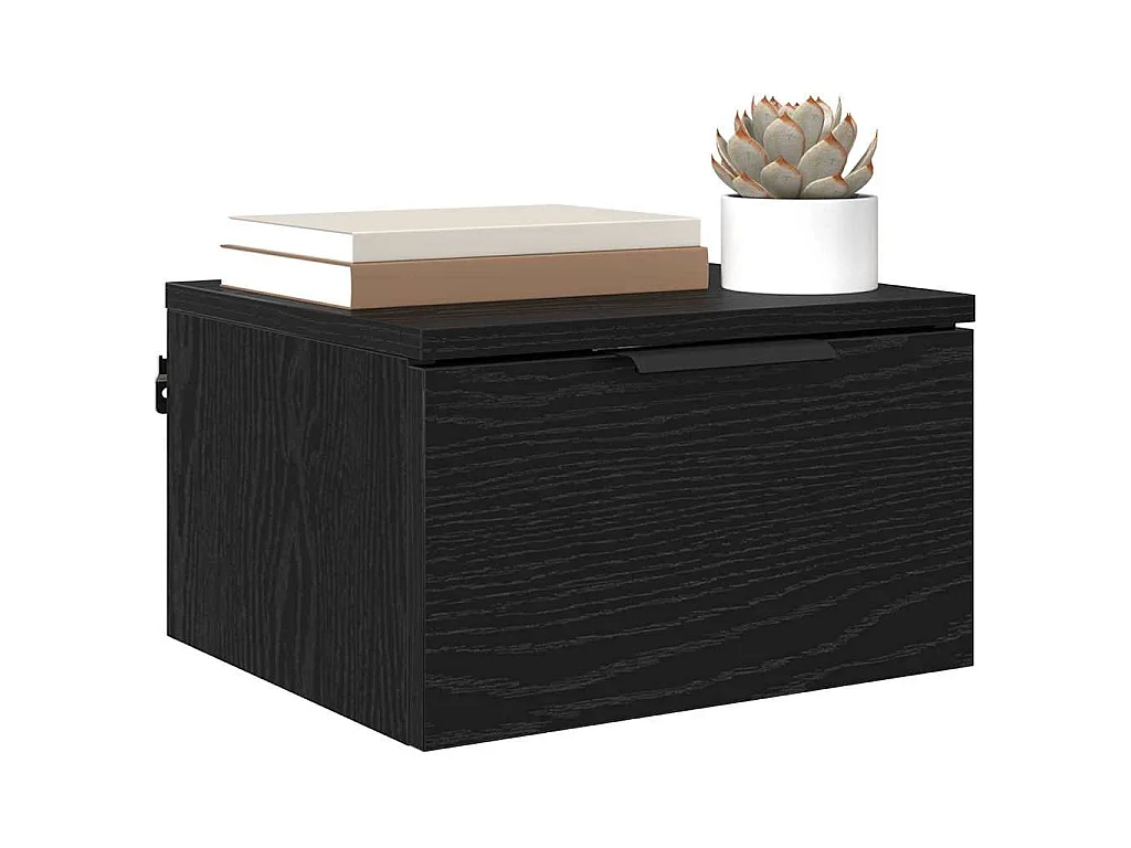 Table de chevet Chêne noir 34 x 30 x 20 cm Bois d'ingénierie