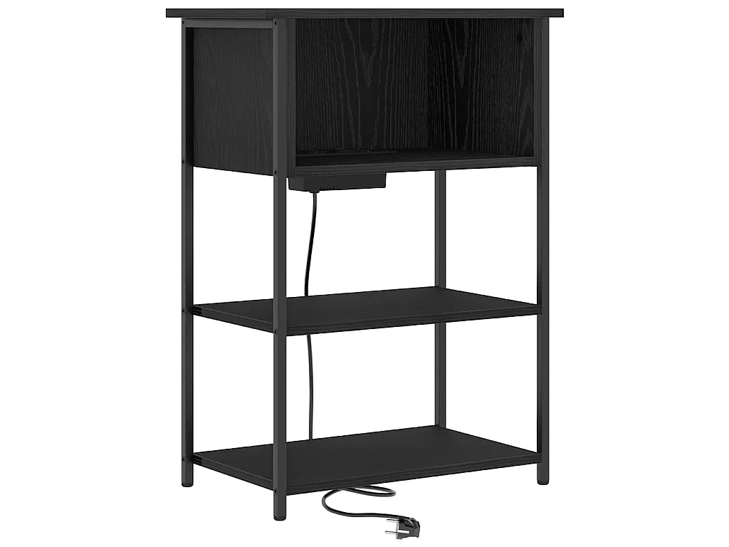 Armario de Noche Roble negro 55 x 31 x 76 cm