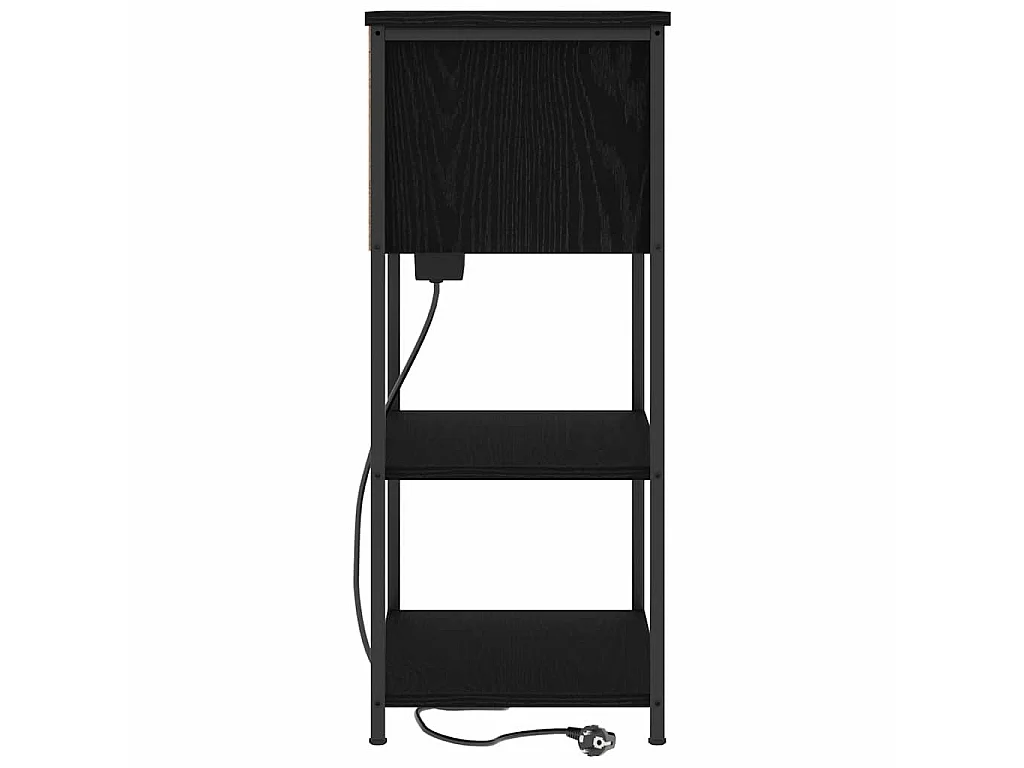 Armario de Noche Roble negro 55 x 31 x 76 cm