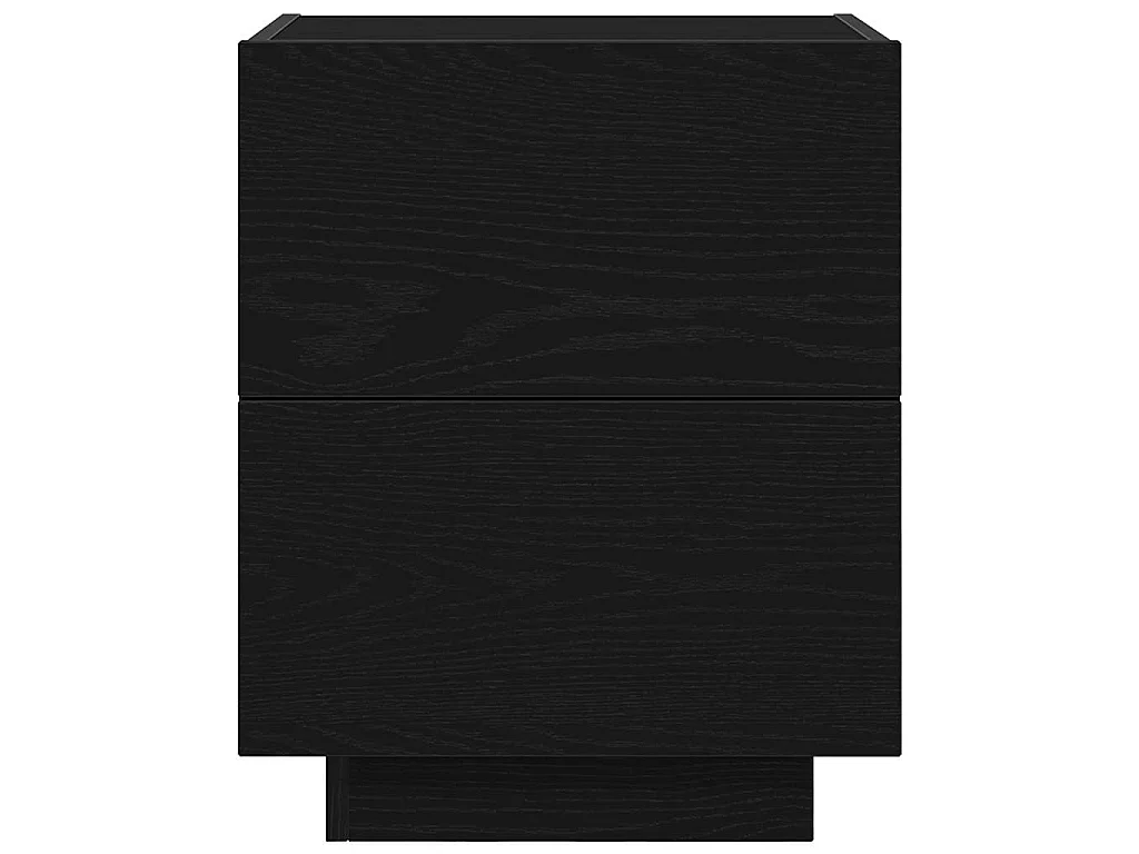 Table de chevet avec tiroir 2 pièces Chêne noir 45 x 40 x 55 cm