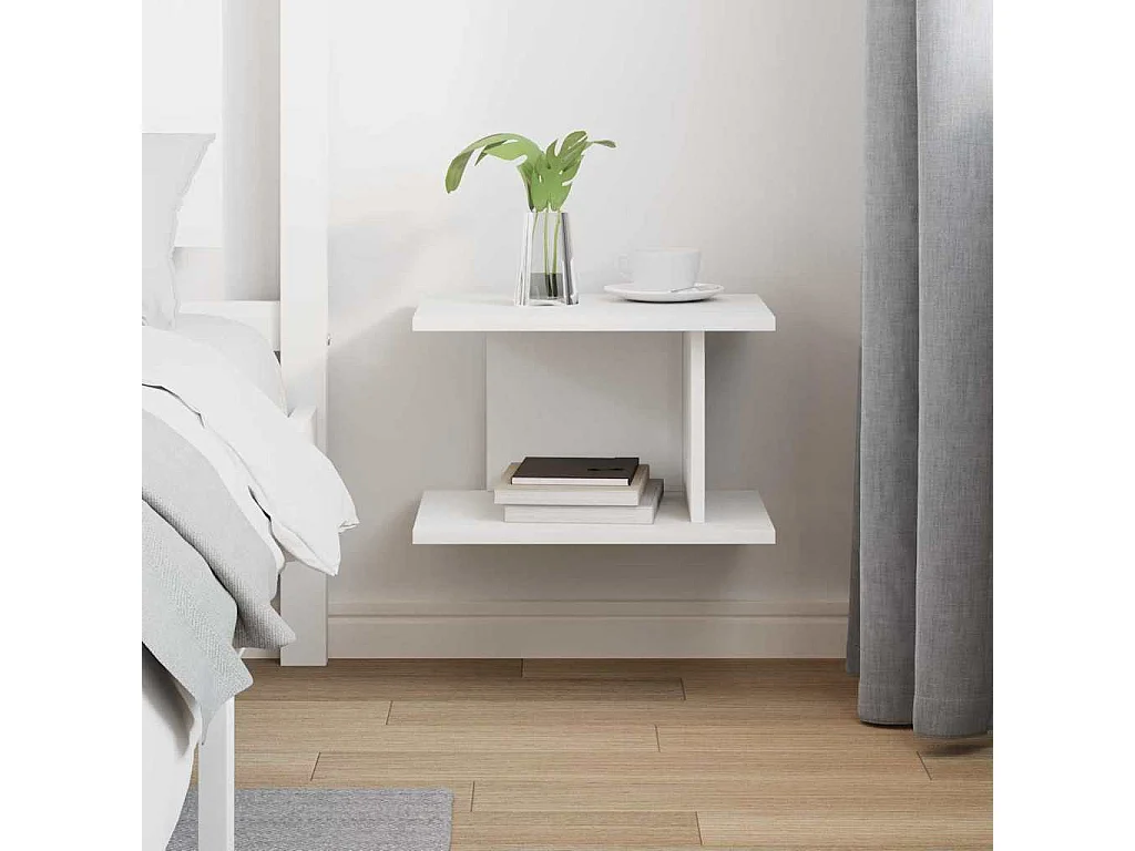 Table de chevet Blanc 40 x 30 x 25 cm Bois d'ingénierie