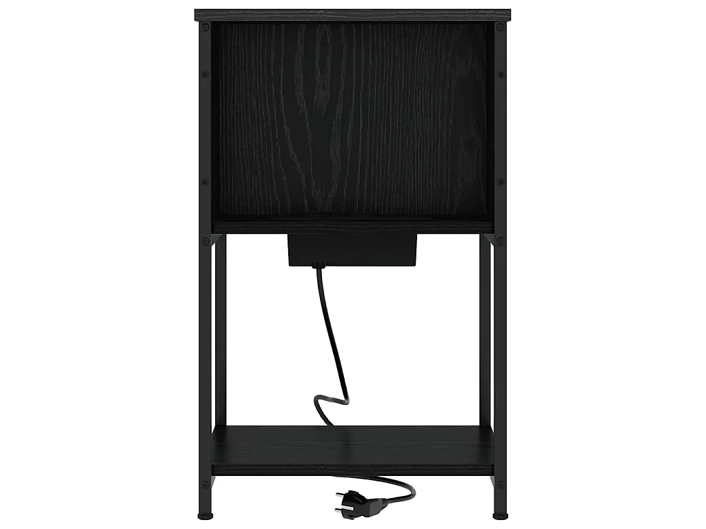 Armario de Noche 2 piezas Roble negro 38 x 31 x 61 cm
