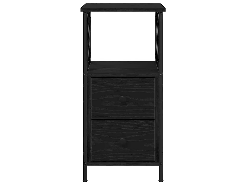 Table de chevet 2 pièces Chêne noir 34 x 35,5 x 70 cm