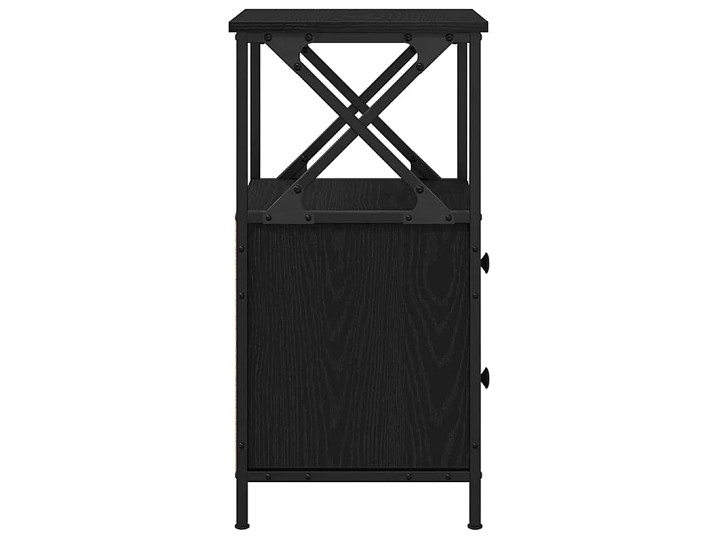 Table de chevet 2 pièces Chêne noir 34 x 35,5 x 70 cm