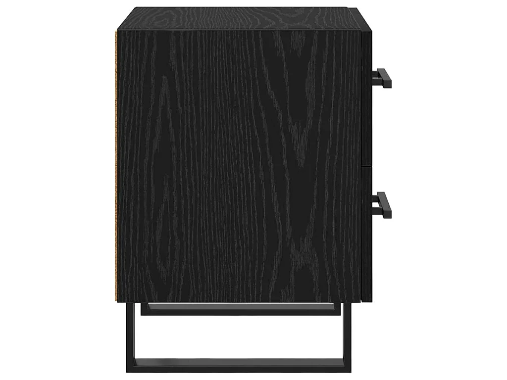 Cajoneras de Noche 2 piezas Roble negro 40 x 35 x 47.5 cm
