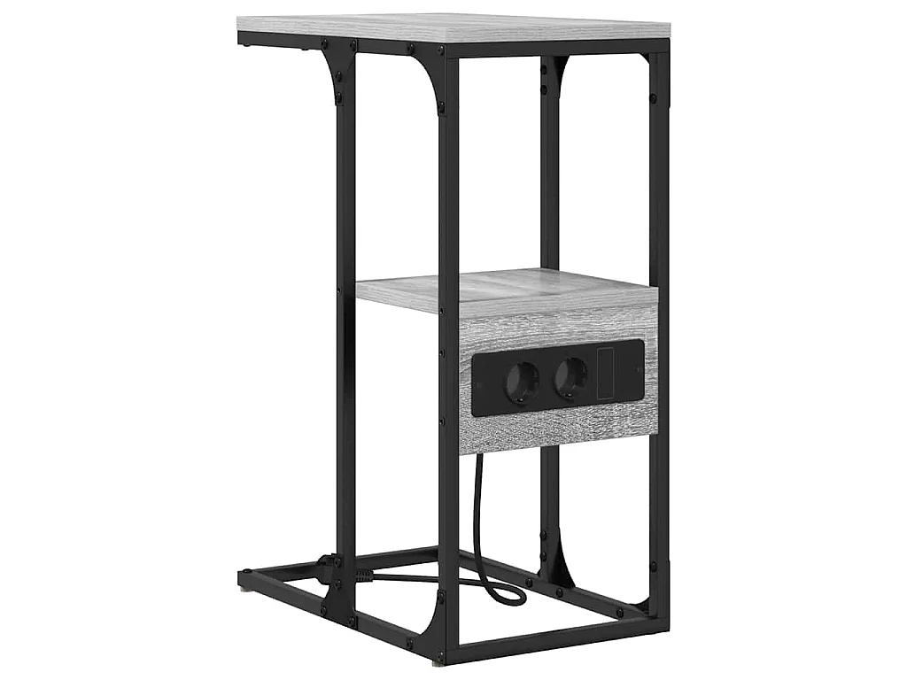 Armario de Noche con cajón Gris sonoma 41.5 x 26 x 60.5 cm