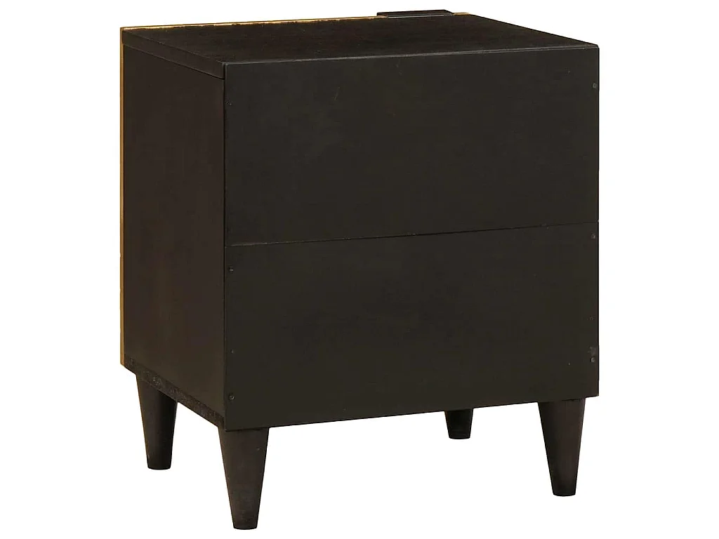 Table de chevet 2 pièces Noir et or 40 x 33,5 x 46 cm