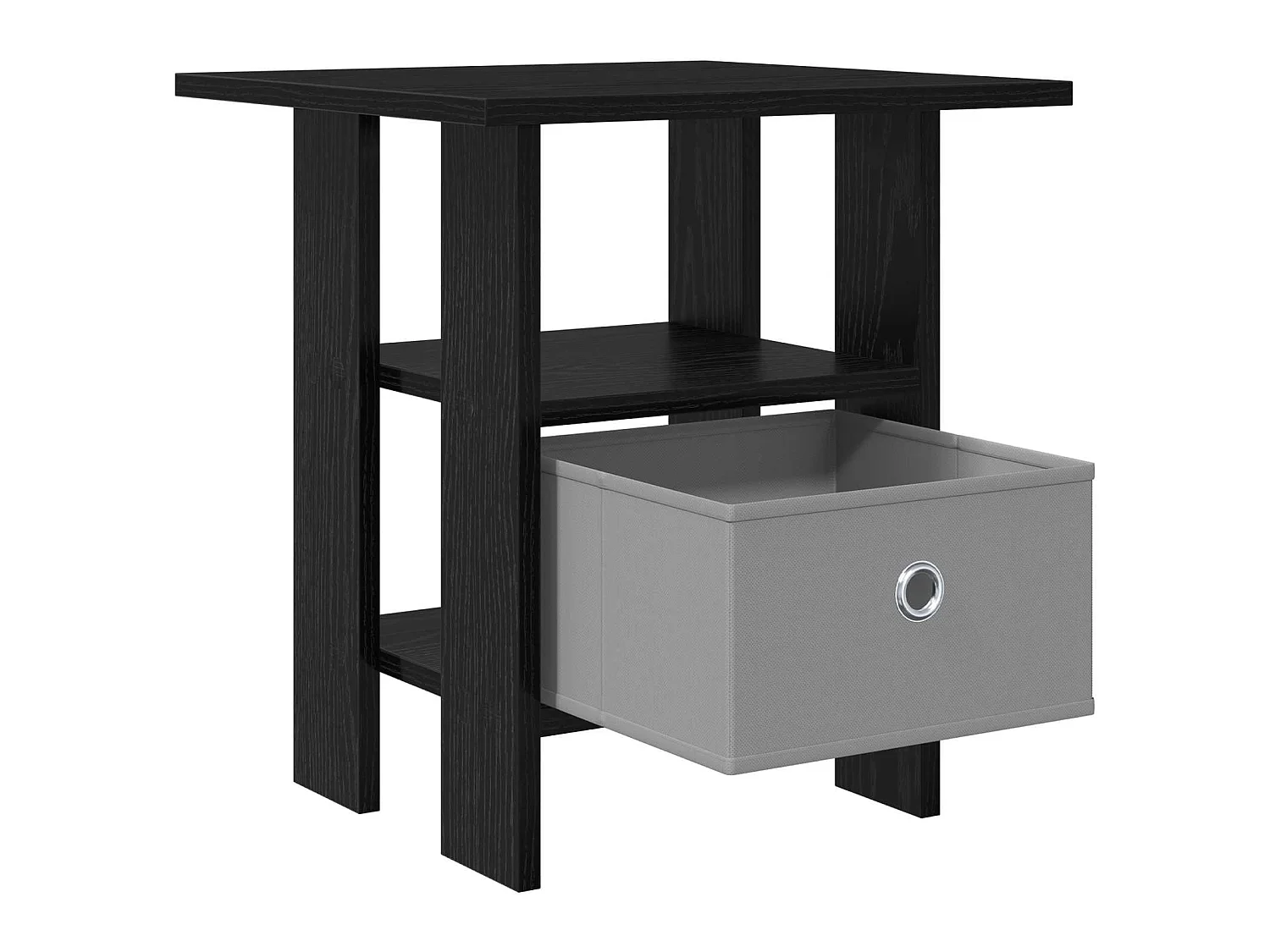 Table de chevet avec tiroir 2 pièces Chêne noir 41 x 40 x 45 cm