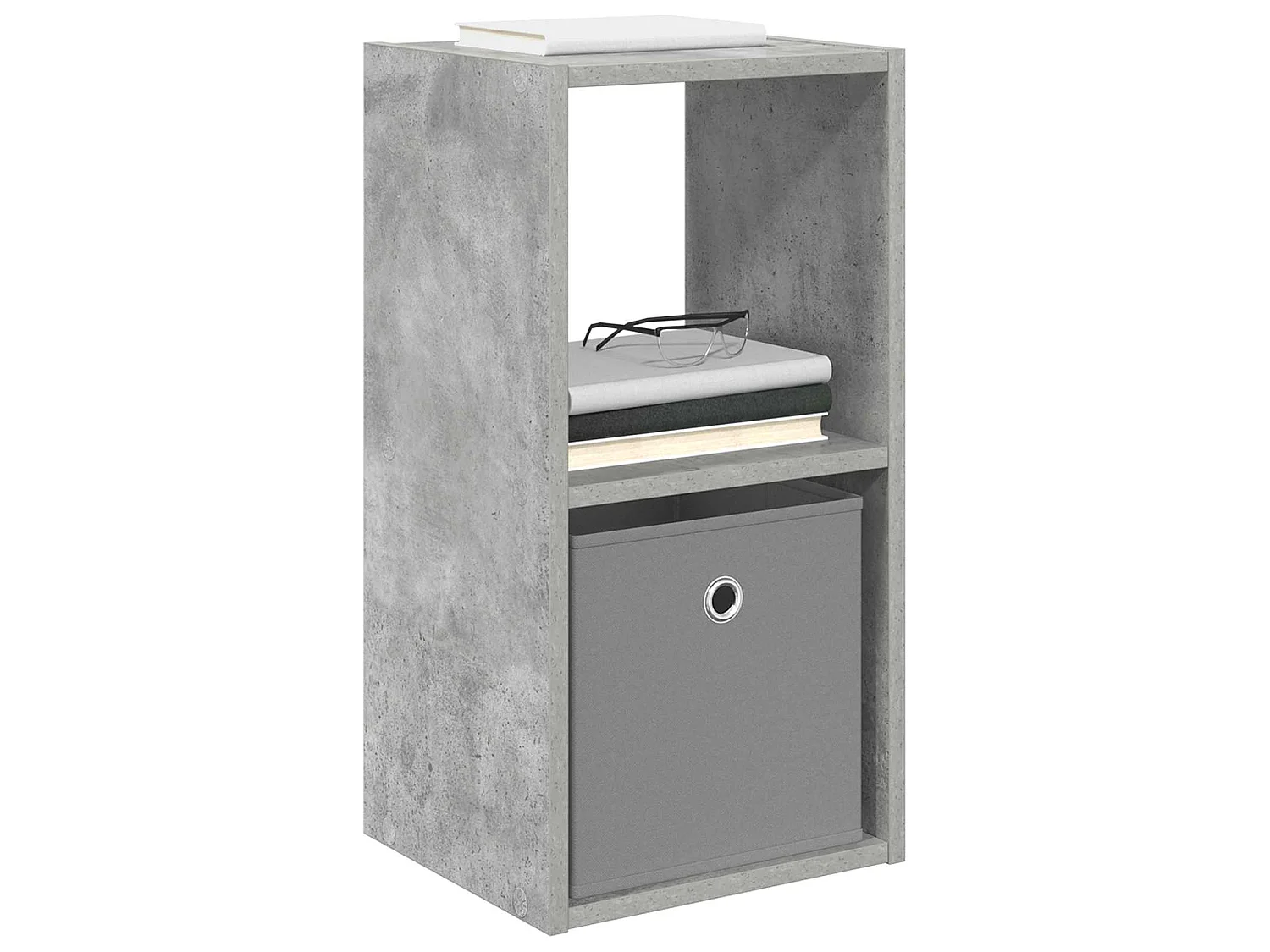 Table de chevet avec tiroir Gris béton 30,5 x 27 x 59,5 cm