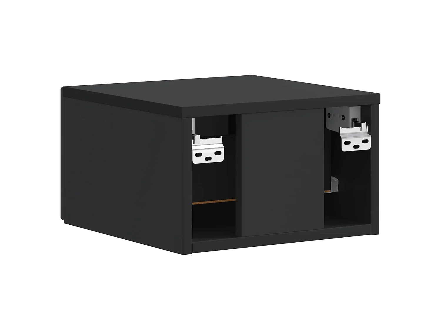 Table de chevet mural avec tiroir Noir 33 x 34,5 x 20 cm