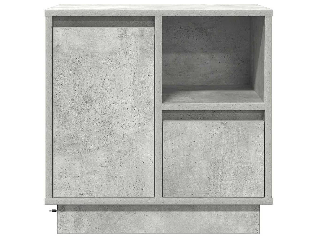 Armario de Noche con cajón con Gris hormigón 50 x 34.5 x 50 cm.