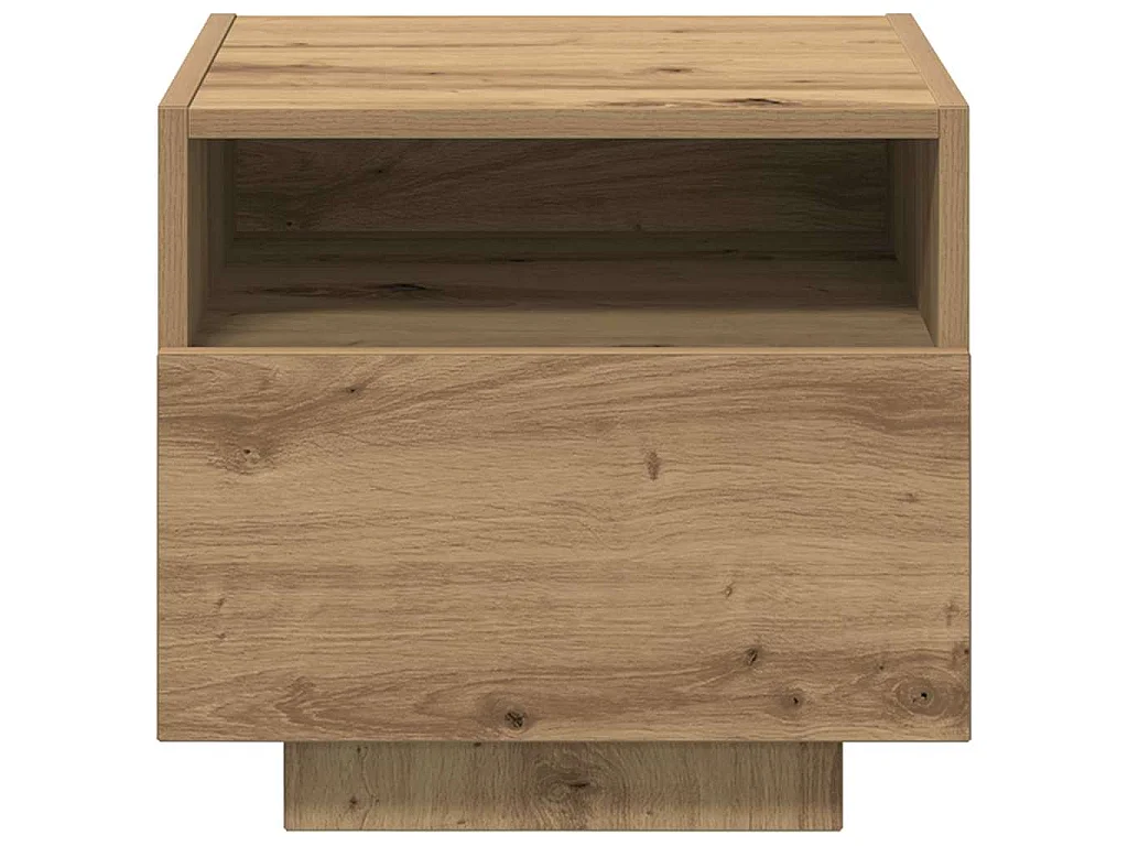 Table de chevet avec tiroir Chêne artisanal 40 x 39 x 37 cm