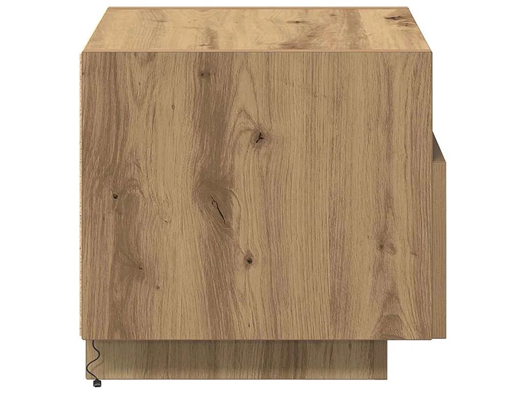 Table de chevet avec tiroir Chêne artisanal 40 x 39 x 37 cm