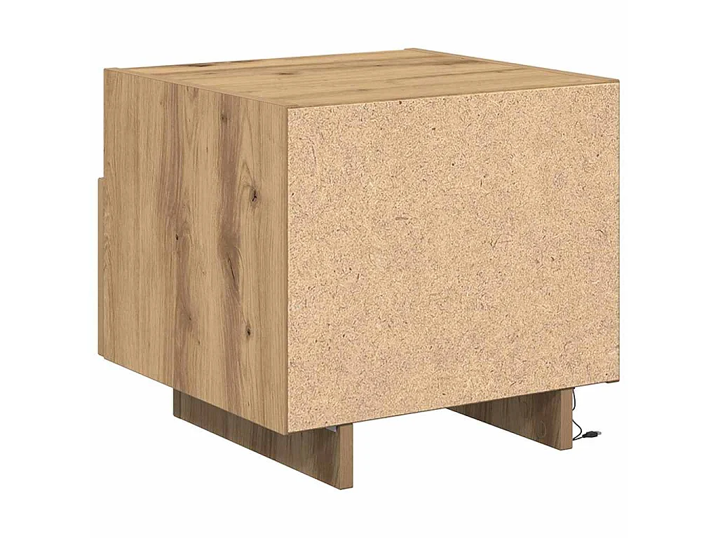 Table de chevet avec tiroir Chêne artisanal 40 x 39 x 37 cm