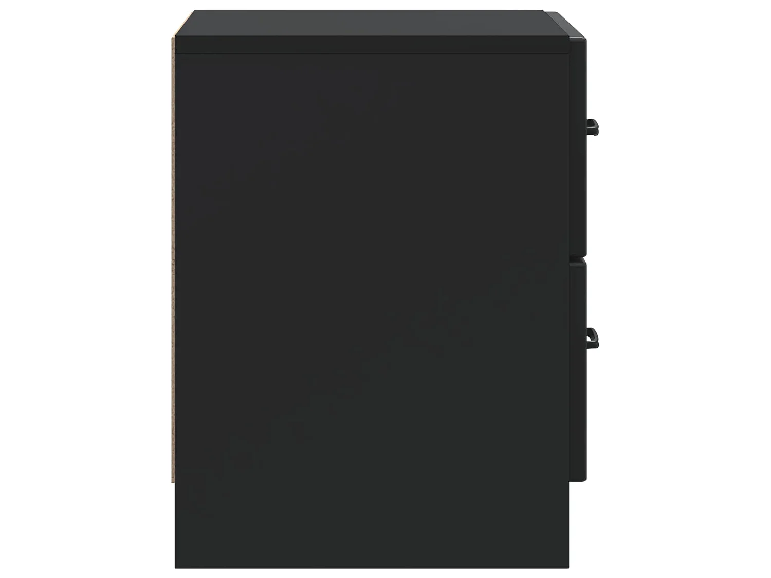Table de chevet Noir 43 x 34,5 x 44,5 cm Bois d'ingénierie
