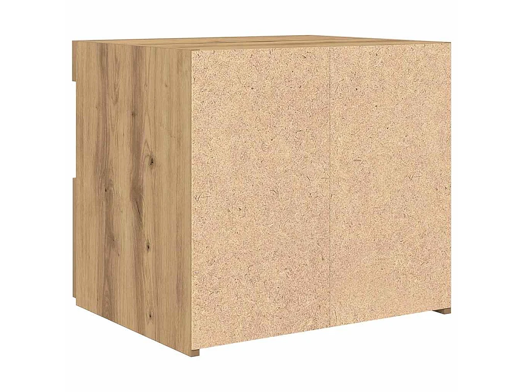 Table de chevet avec tiroir Chêne artisanal 50 x 40 x 45 cm