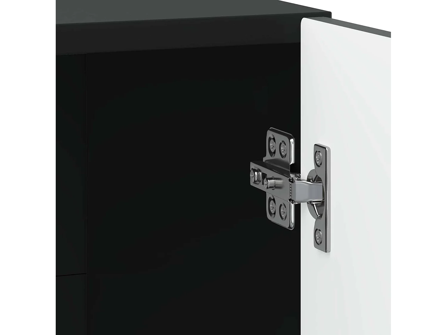 Table de chevet Noir 43 x 34,5 x 47 cm Bois d'ingénierie