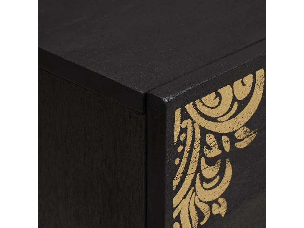 Table de chevet avec tiroir 2 pièces Noir 40 x 33 x 46 cm
