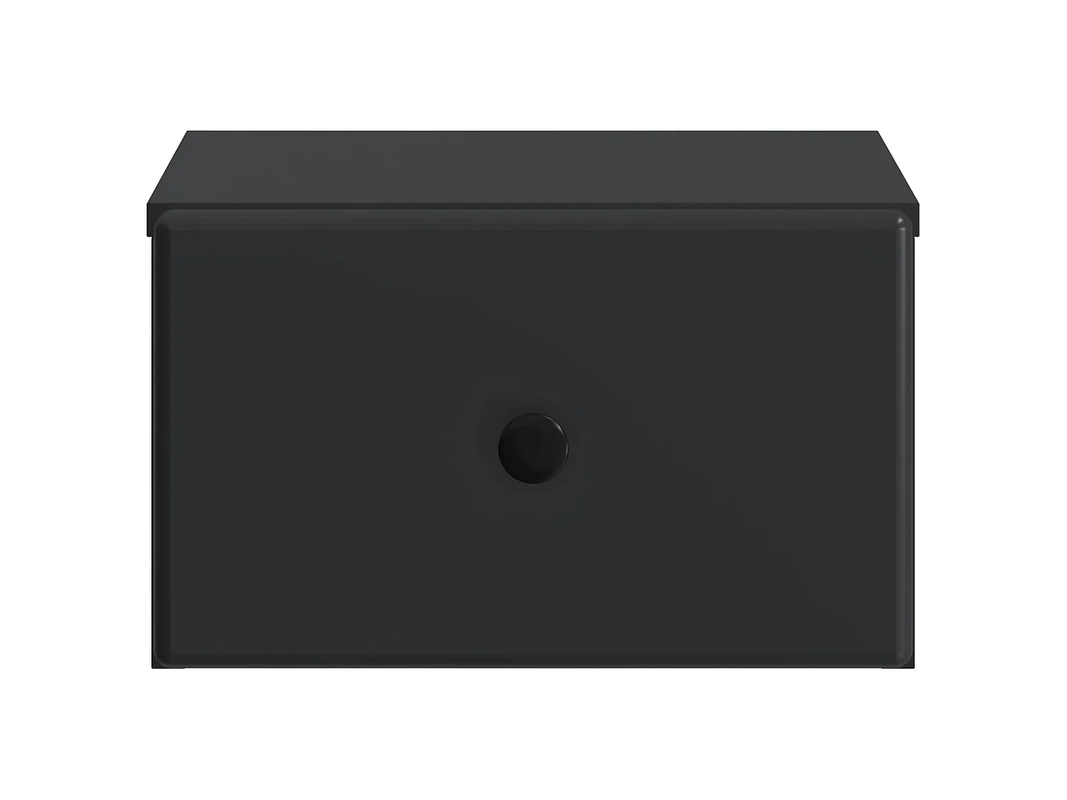 Table de chevet mural avec tiroir Noir 34,5 x 33 x 20 cm