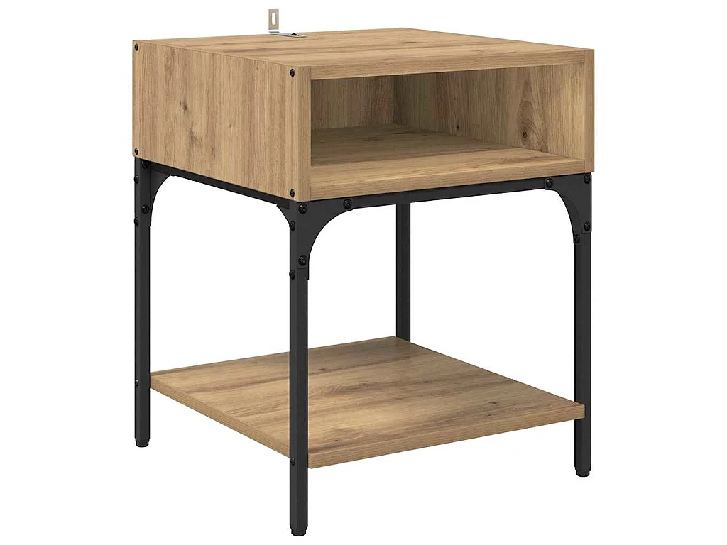 Table de chevet Chêne artisanal 40 x 40 x 50 cm