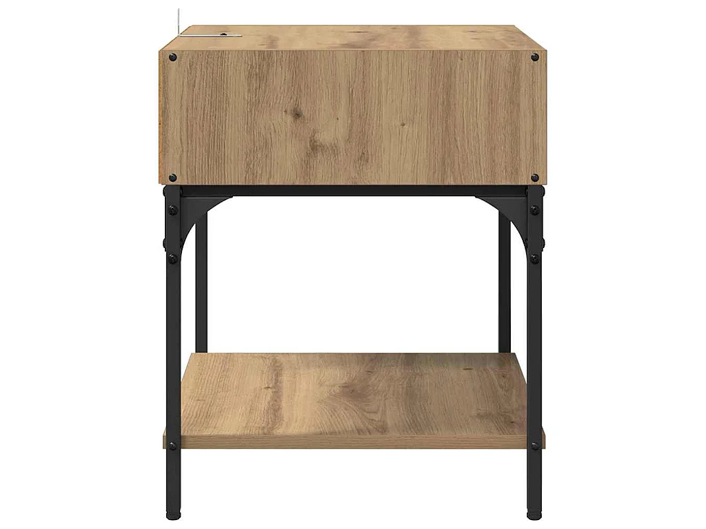 Table de chevet Chêne artisanal 40 x 40 x 50 cm